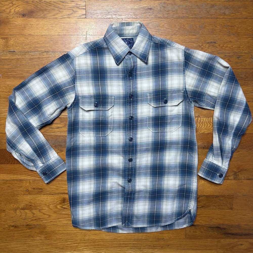 Vintage Lucky Brand Dungarees Shirt Women's Size X Small Western Plaid Button Up